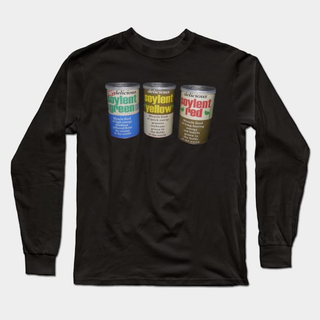 SOYLENT GREEN, RED, YELLOW Long Sleeve T-Shirt by The Jung Ones